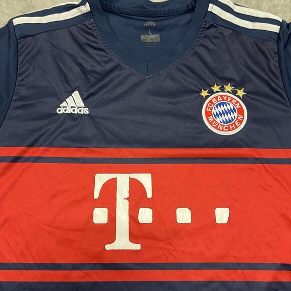 2017 FC Bayern Munich Adidas Home Football Soccer Jersey Kit Size Sz L Blue Fade - Picture 4 of 8